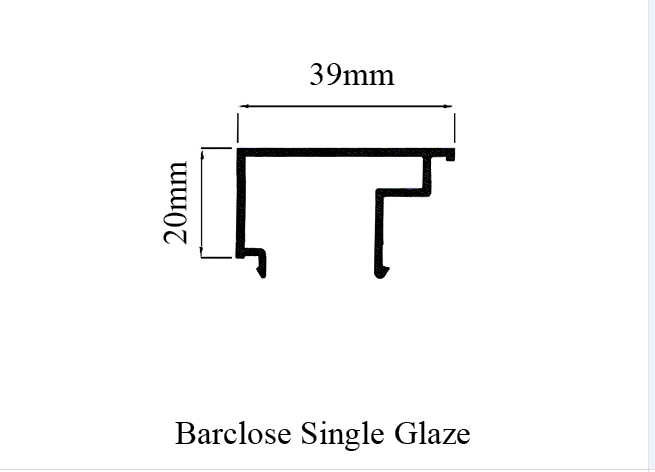 Sliding Barclose 10.5cm for Single Glaze - Thermal Break