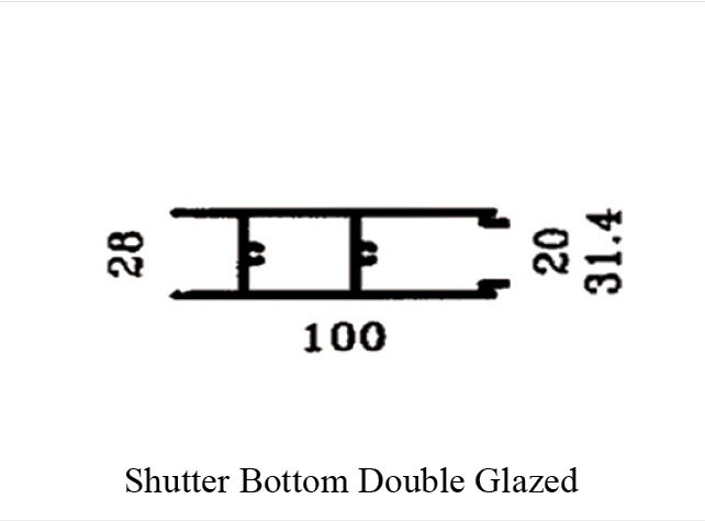 10.5cm Shutter Bottom Double Glazed 10504