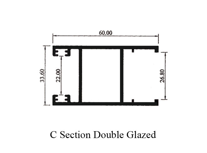 10cm C Section Double Glazed #10103