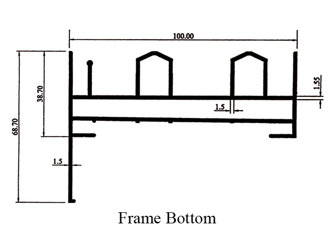 10cm  Frame Bottom Box Type Double Glazed #10101