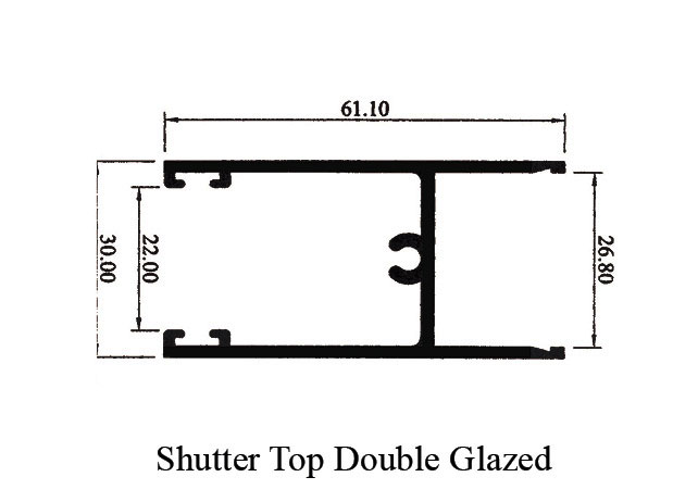 10cm Shutter Top Double Glazed #10106