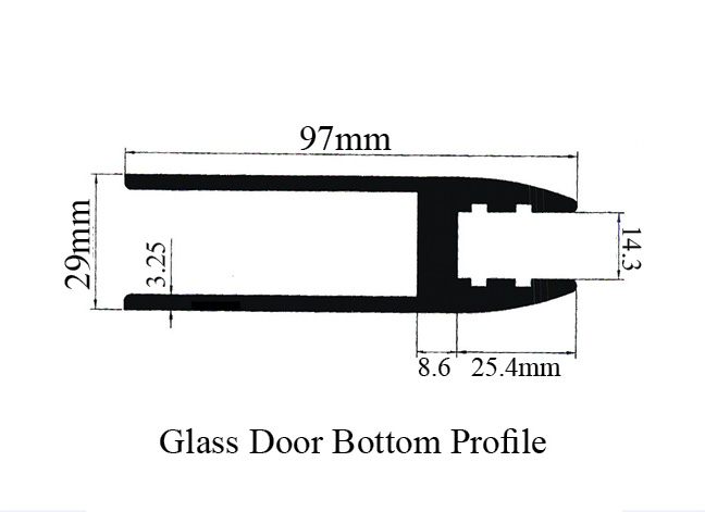 Glass Door Bottom Profile 04272