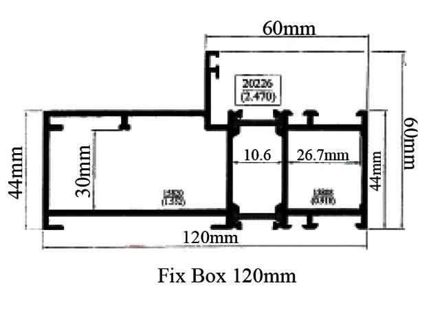 GE Thermal Break Fix Box 120mm GE36032P600