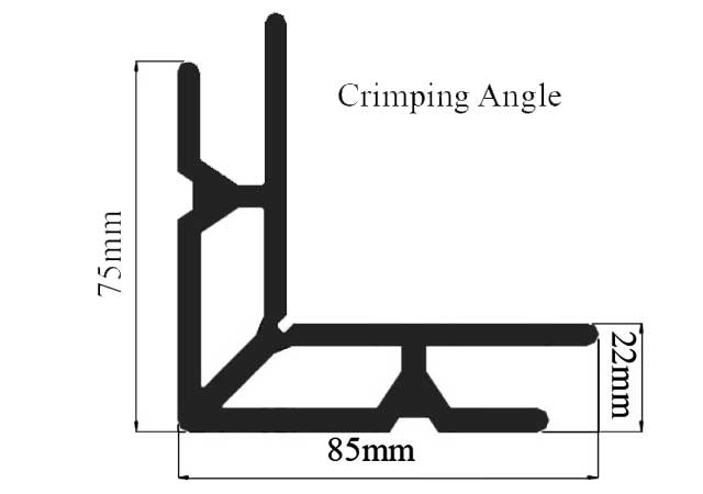 85 x 75mm 22mm wide Crimping Angle