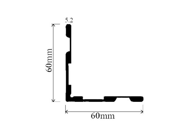60 x 60mm 5.2mm Crimping Angle
