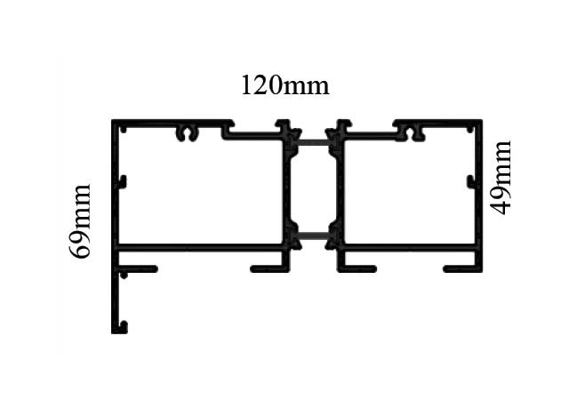 GE 12cm Sliding Series Top Fixed Section
