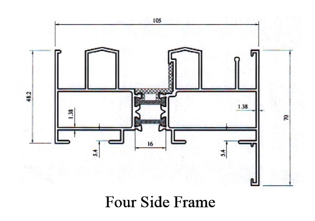 10.5cm Sliding  Four Side Frame
