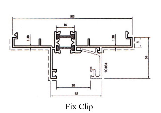 GE Thermal Break 10.5cm Sliding Fix Clip GE31008
