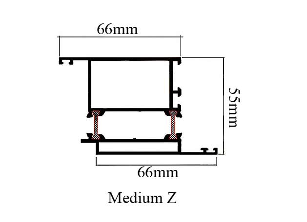 Thermal Break Medium Z 55mm AL35503