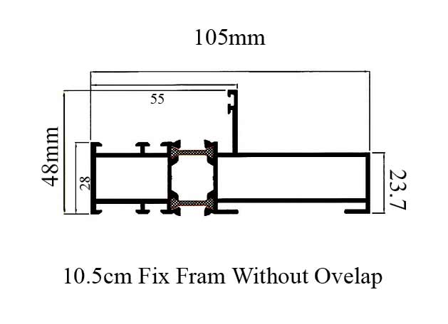 10.5cm Thermal Brake Fix Frame Without Overlap AL35514