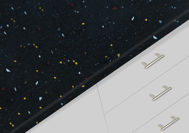 Black Forest Solid Surface  76x367cm 12mm