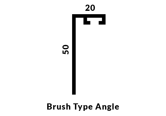 Brush Type Angle 50 x 20 Mill Finish