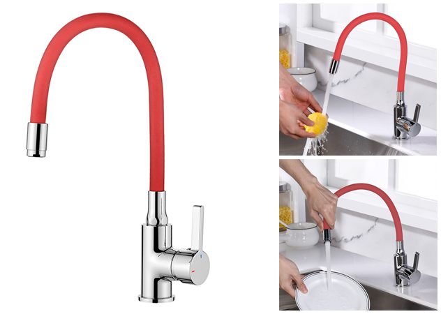 Single Lever Red Sink Mixer / Tap with Swivel Spout A9890N
