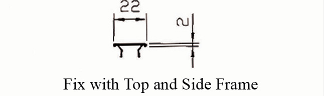 GE 12cm Sliding Series ,Fix with Top and Side Frame