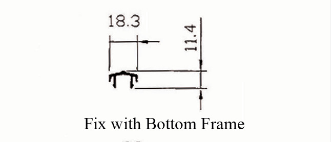 GE 12cm Sliding Series Fix with Bottom Frame