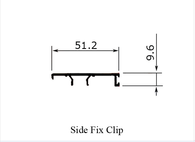 GE 12cm Sliding Series Side Fix Clip