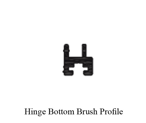 Hinges Bottom Brush Profile - Gulf Extrusion