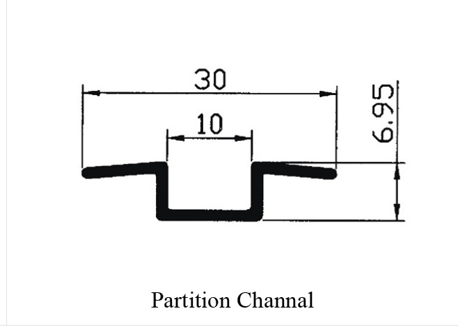 Partition Omega Channel Mill Finish 50002