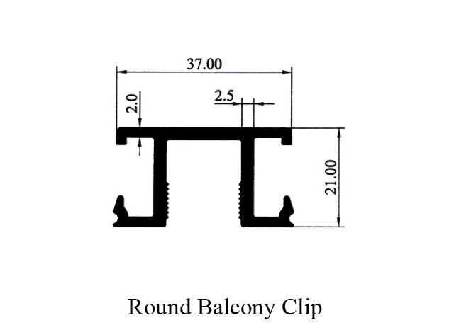 Round Balcony Clip 26016