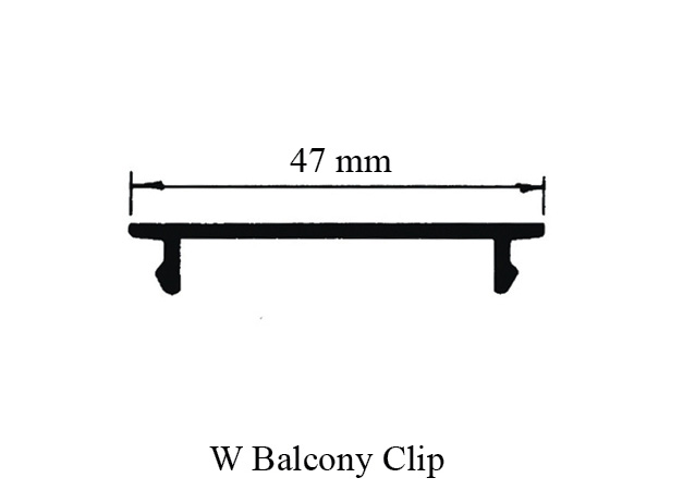 W Balcony Clip/ 8cm Balcony Clip 26029