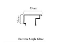 Sliding Barclose 10.5cm for Single Glaze - Thermal Break