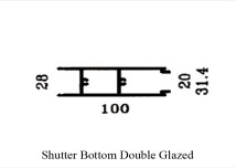 10.5cm Shutter Bottom Double Glazed 10504