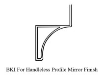 BKI Handleless Profile Mirror Finish 12524