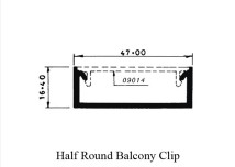 Half Round Balcony Clip 26010