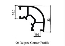 90 degree Corner Profile AC11