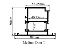 Medium Door T Profile TB Hinge Series Gulf Extrusion
