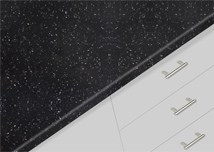 Solid Surface Midnight Black -BRK- 76x367cm 12mm