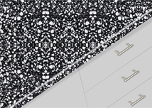 Black With White Solid Surface -BRK- 76x367cm 12 mm