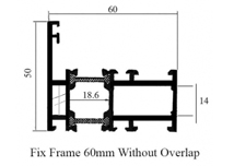 60mm Fix Frame Profile Without Overlap TB Hinge Series Gulf Extrusion