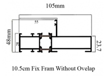 10.5cm Thermal Brake Fix Frame Without Overlap AL35514