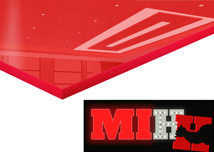 Red Acrylic Sheet - Light Pass