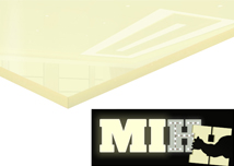 Ivory Off-white Cast Acrylic Sheet - Light Pass
