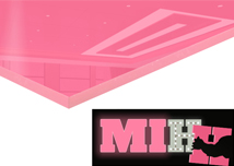 Pink Cast Acrylic Sheet - Light Pass