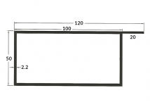 100x50 Aluminium Lip Section