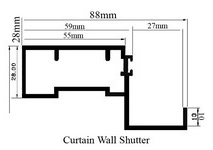 Curtain Wall Shutter 88mm 45052
