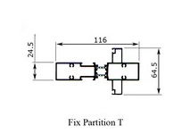 GE 12cm Sliding Series Fix Partition T