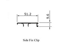 GE 12cm Sliding Series Side Fix Clip
