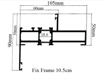 10.5cm Fix Frame TB Hinge Series Gulf Extrusion