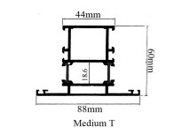 Medium T Profile TB Hinge Series Gulf Extrusion
