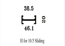 10.5cm Sliding H for Sliding 10514
