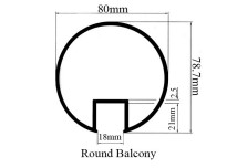  Round Balcony Profile 80mm 26005