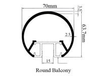 Round Balcony Profile 70mm 26015